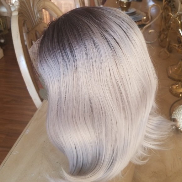 Ombre Gray Lace Front Wig main image 4